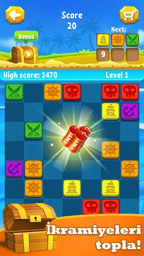 Pirate's Dice: 4 Bir Satır Oyun. Arka arkaya 4 screenshot 3