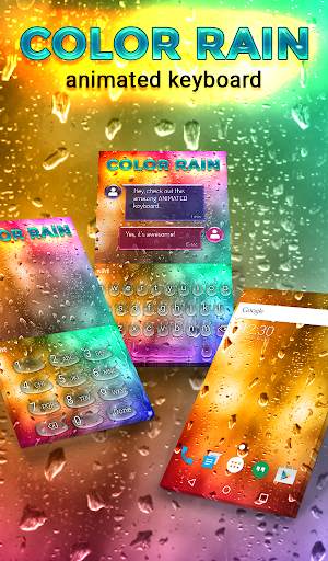 Color Rain Keyboard Wallpaper screenshot 1