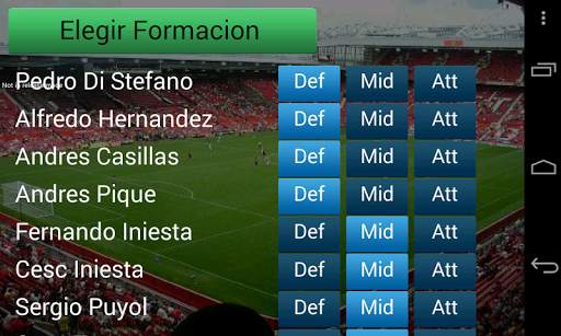 Futbol para Android screenshot 1