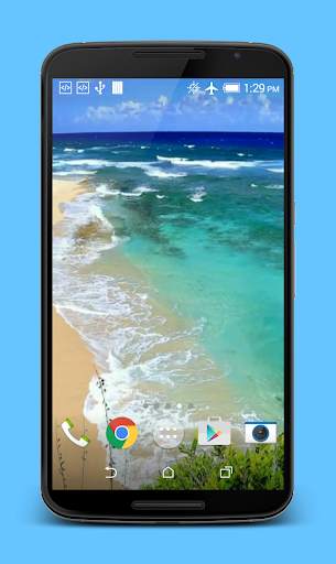 Waves on Beach Live Wallpaper screenshot 2