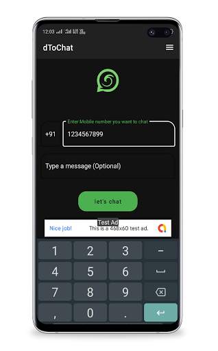 dToChat for whatsapp - (No need to save number) screenshot 3