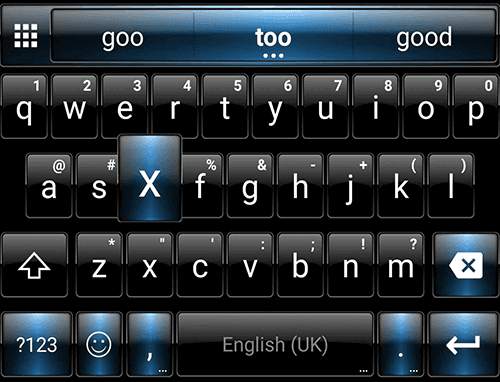 Dusk BlackBlue Emoji Keyboard screenshot 5