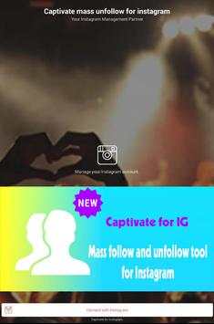 Captivate Mass Unfollow for Instagram screenshot 1