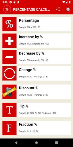 Percentage Calculator 2018 screenshot 1