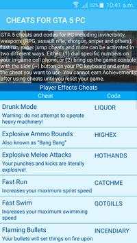 Cheats for GTA 5 - Unofficial screenshot 2