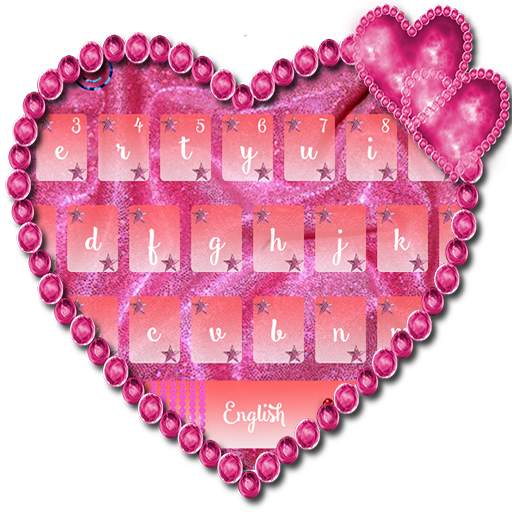 Glitter Heart Keyboard 10001002