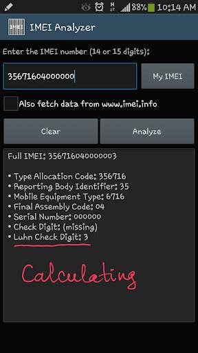 IMEI Analyzer screenshot 2