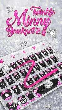 Twinkle Minnie Bowtie Keyboard Theme for WhatsApp screenshot 2