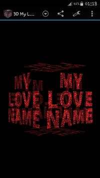 3D My Name Love Live Wallpaper screenshot 3