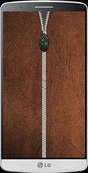 Leather Zipper Lock Screen HD screenshot 2