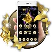 Golden Butterfly theme lock screen White jade 1.1.2