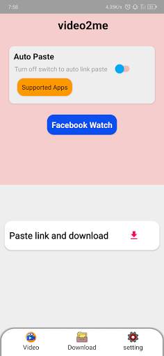 Video2me - video downloader for social screenshot 1