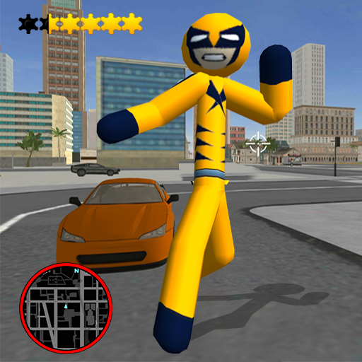 Wolveine Stickman Rope Hero Miami Mafia Simulator icon
