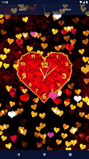 Hearts Love Clock Wallpapers screenshot 6