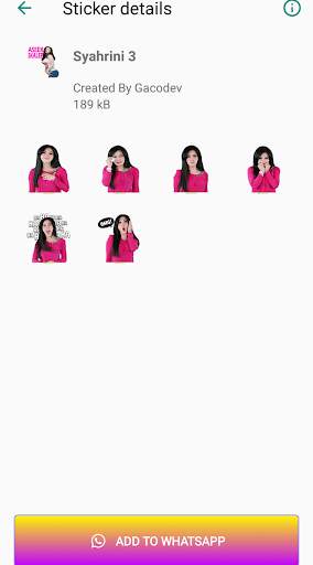 Stiker Syahrini untuk Whatsapp screenshot 1