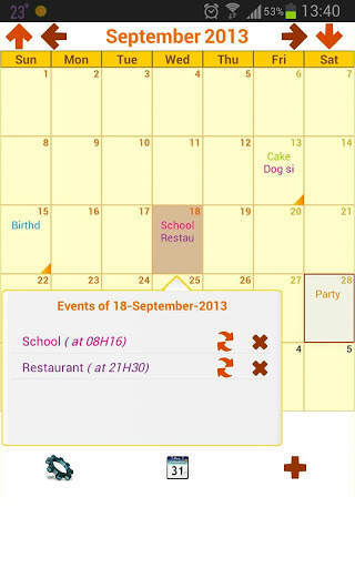 My Calendar screenshot 2