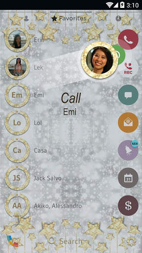 Glitter Gold Stars PhoneTheme screenshot 5