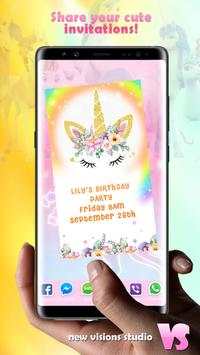 Unicorn Invitations App screenshot 5