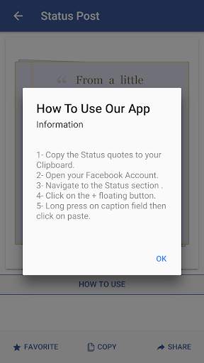 Status for Facebook - Lovely Quotes & Stories screenshot 3