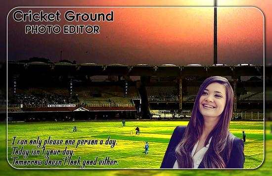 Cricket Ground Photo Editor 3 تصوير الشاشة