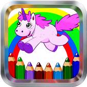 Unicorn Rainbow Coloring book logo