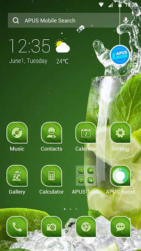 Lime-APUS Launcher theme screenshot 1