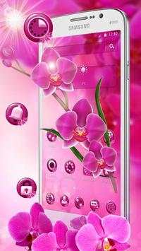 Pink Orchid Spring Flowers Theme screenshot 4