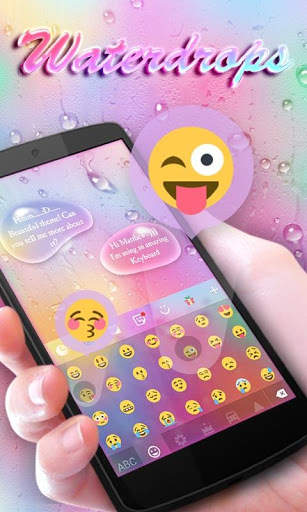 Waterdrops GO Keyboard Theme screenshot 2