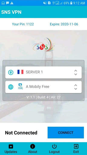 SNS VPN screenshot 2