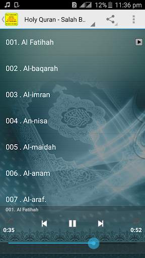 Salah Bukhatir Offline Quran MP3 screenshot 2