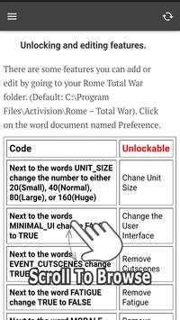 Cheats for Rome Total War स्क्रीनशॉट 3