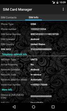 SIM Card Manager: SIM Details 1 تصوير الشاشة