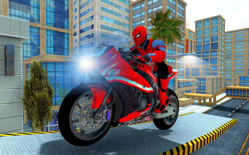 Superheroes Mega Ramp  Bike Racing Game screenshot 4