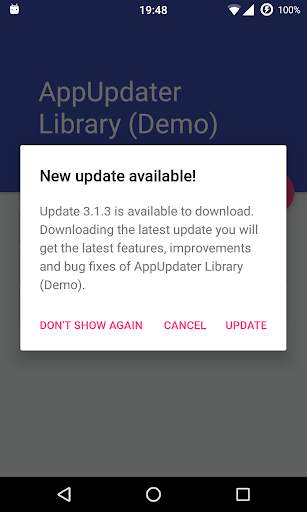AppUpdater Library (Demo) 2 تصوير الشاشة