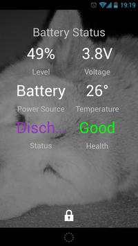 Battery Status Lock Screen screenshot 1
