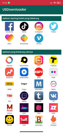 Universal SocMed - Pengunduh Video Sosial Media screenshot 1
