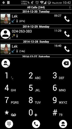 Theme for Drupe and RocketDial and ExDialer BWhite screenshot 4