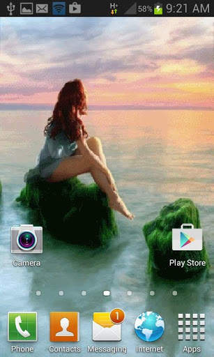 Lonely Ocean Girl LWP screenshot 3