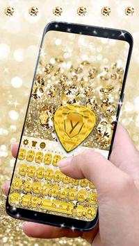 Gold Diamond Keyboard Theme screenshot 2