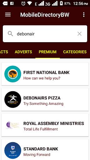 Mobile Directory BW screenshot 5