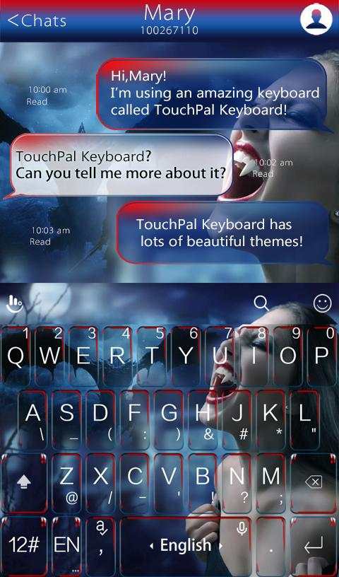 Vampire Keyboard Theme screenshot 2