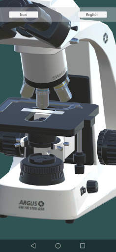 Partes del microscopio en 3D screenshot 4