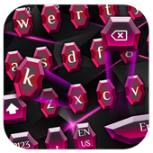 Black Pink Crystal Keyboard icon