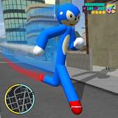 Speed Sonc Stickman Rope Hero Adventure Crime City 2.5
