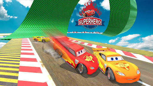 Splashy Superhero Vertigo racing : lightning car screenshot 1