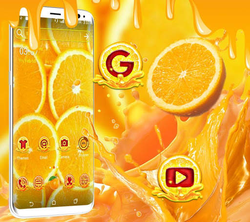 Orange Launcher Theme screenshot 4