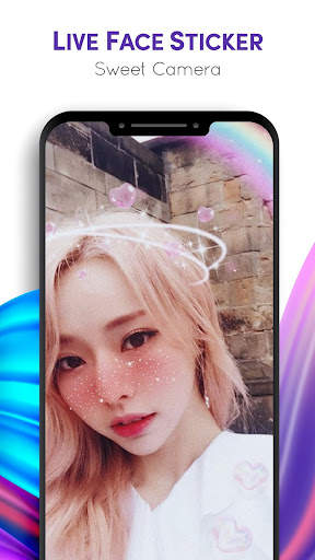 Live Face Sticker Sweet Camera screenshot 7