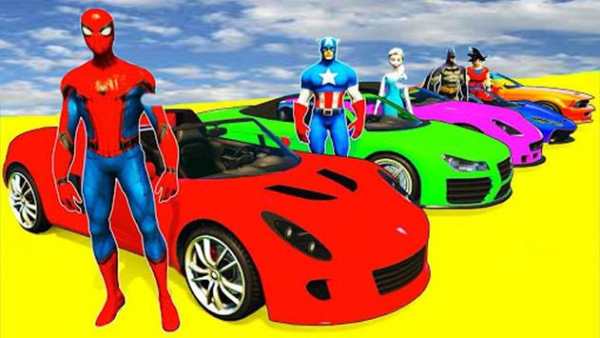 Superhero Car Stunt Racing Supercity Color Cars screenshot 1