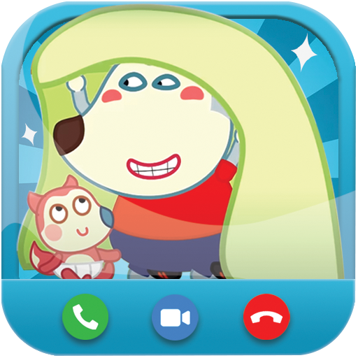 Wolfoo family and Jenny Fake call icon