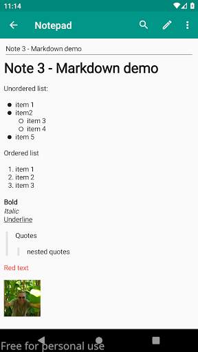Notepad screenshot 3